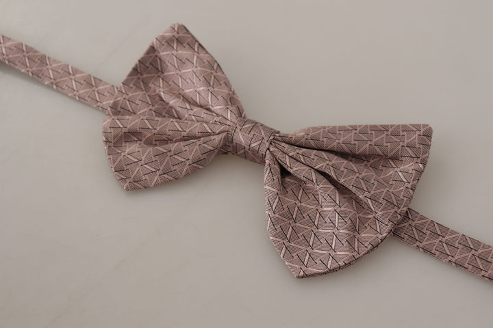 Men’s Dolce &amp; Gabbana Brown Fantasy Print Adjustable Neck Papillon Bow Tie