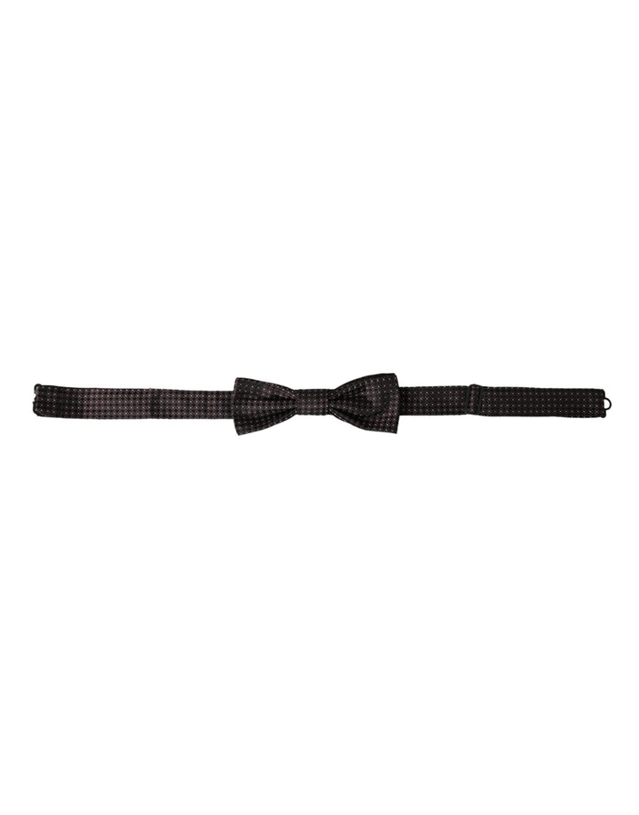 Men’s Dolce &amp; Gabbana Brown Fantasy Silk Adjustable Neck Men Papillon Bow Tie