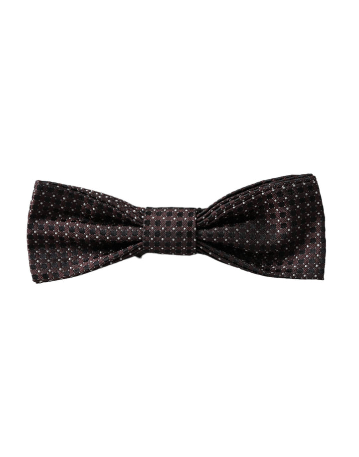 Men’s Dolce &amp; Gabbana Brown Fantasy Silk Adjustable Neck Men Papillon Bow Tie