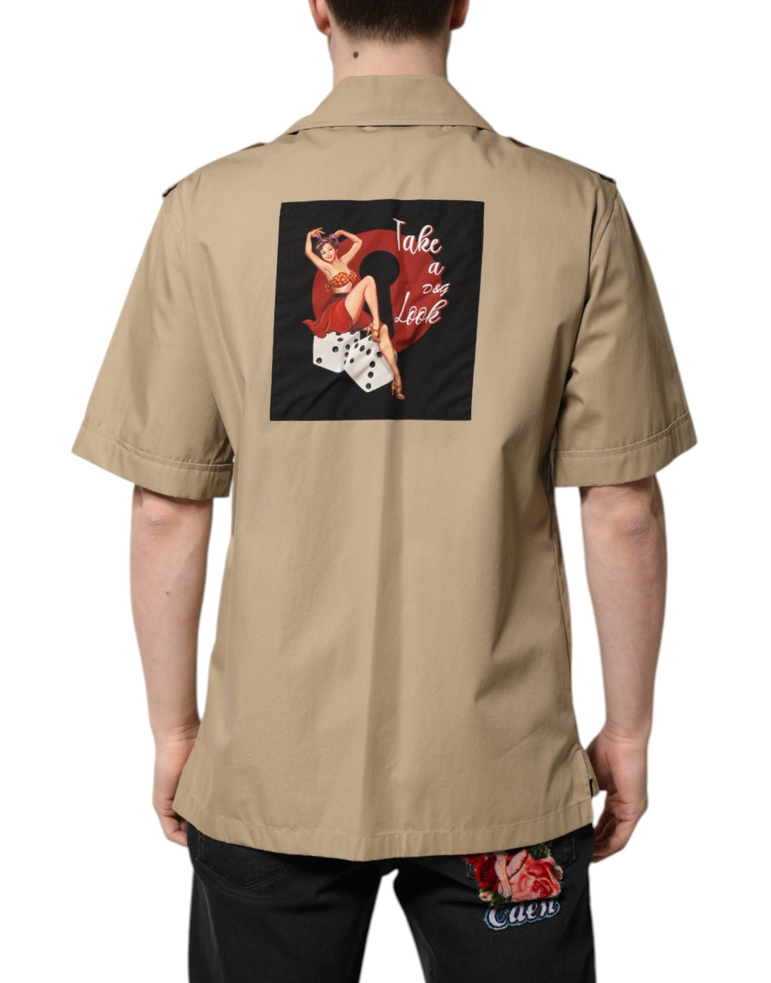 Dolce &amp; Gabbana Brown Graphic Print Short Sleeves Shirt