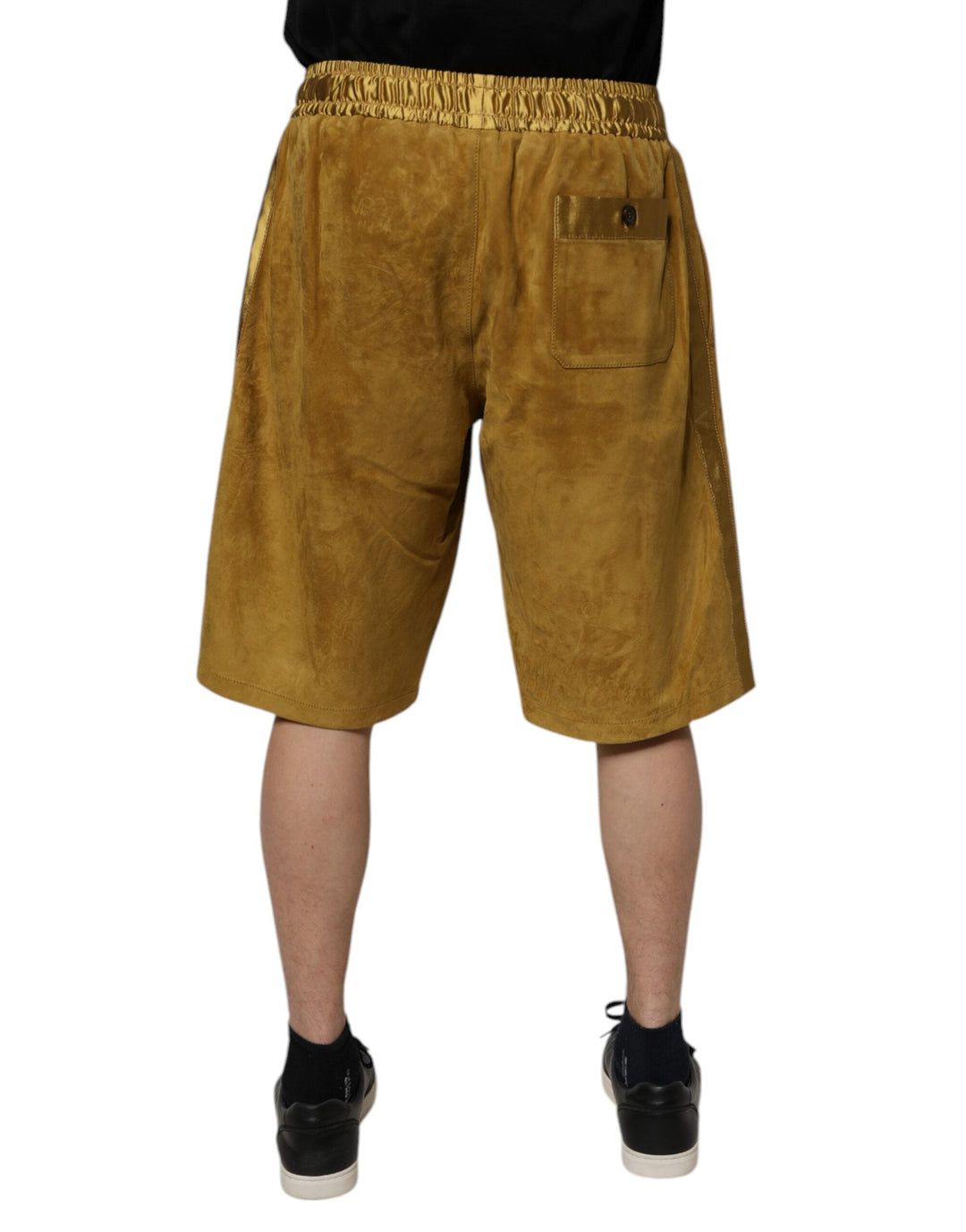 Men’s Dolce &amp; Gabbana Brown Lambskin Suede Men Bermuda Shorts