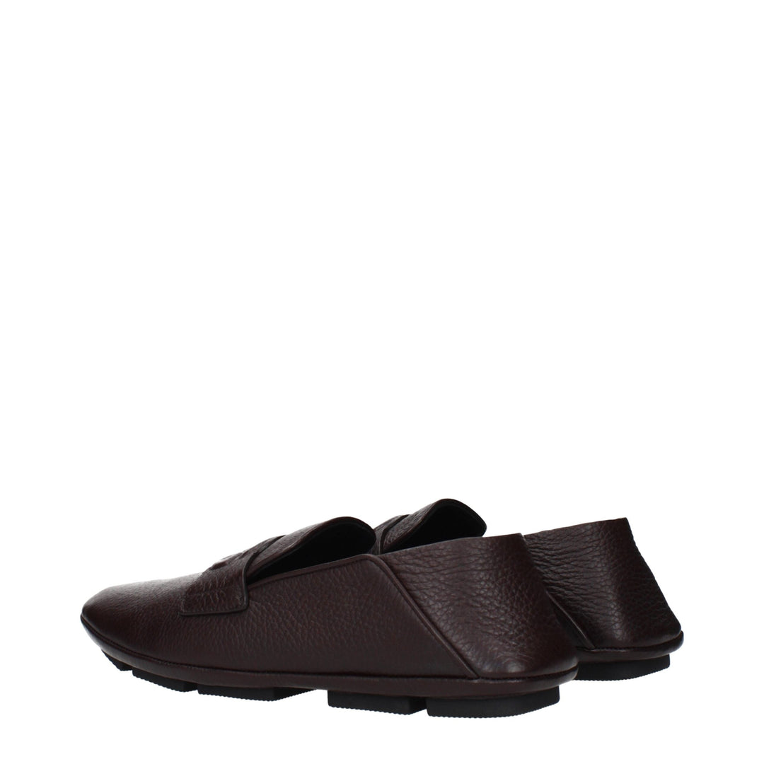Men’s Dolce &amp; Gabbana Brown Leather Slip-on Loafers