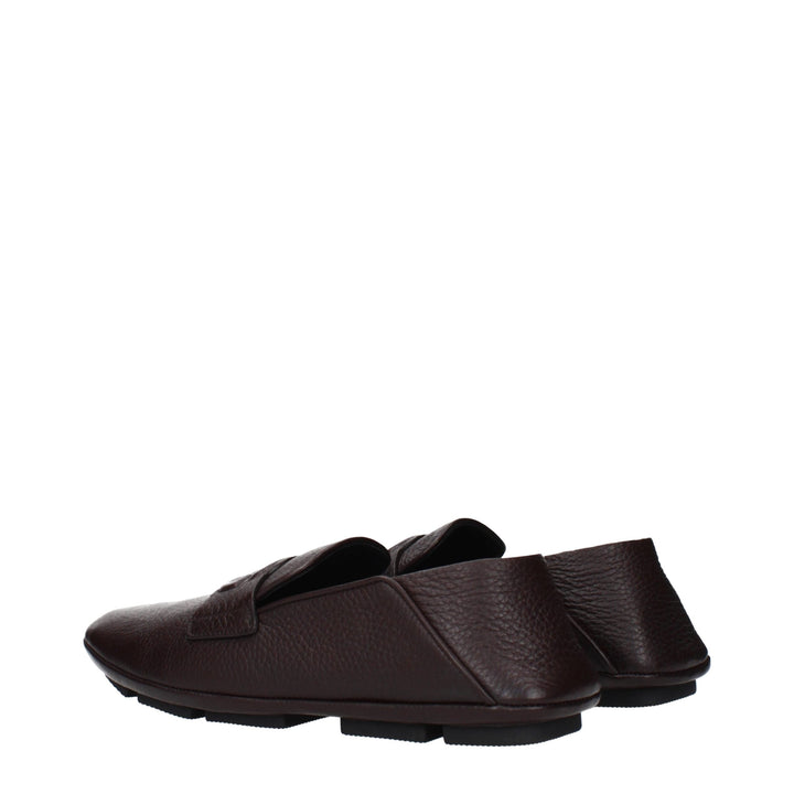 Men’s Dolce &amp; Gabbana Brown Leather Slip-on Loafers