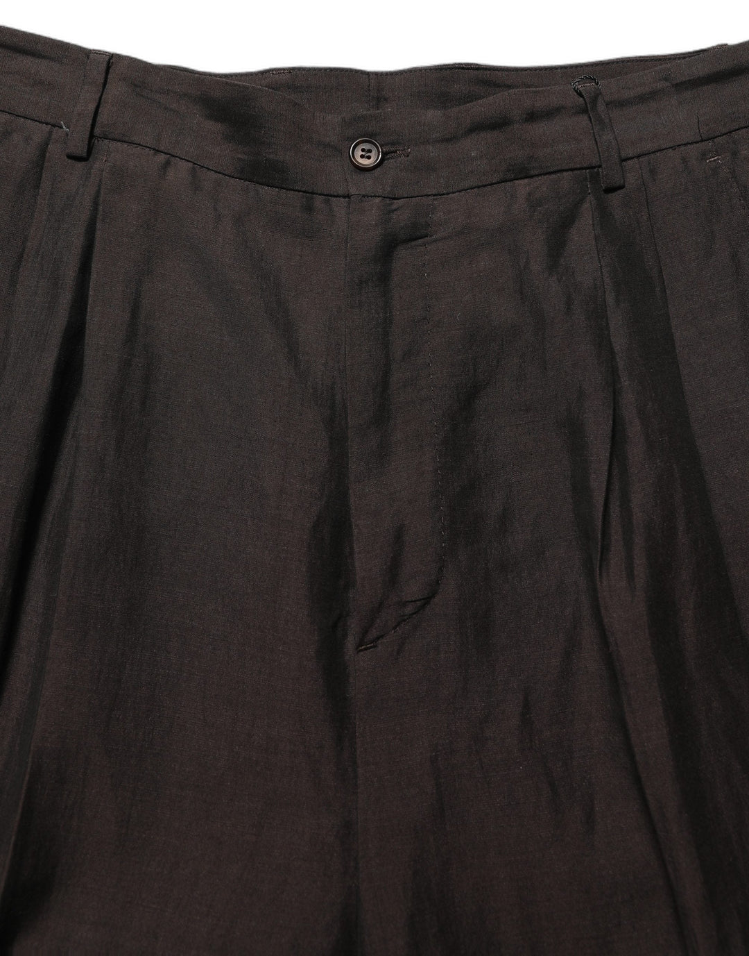 Men’s Dolce &amp; Gabbana Brown Linen Straight Men Dress Trouser Pants