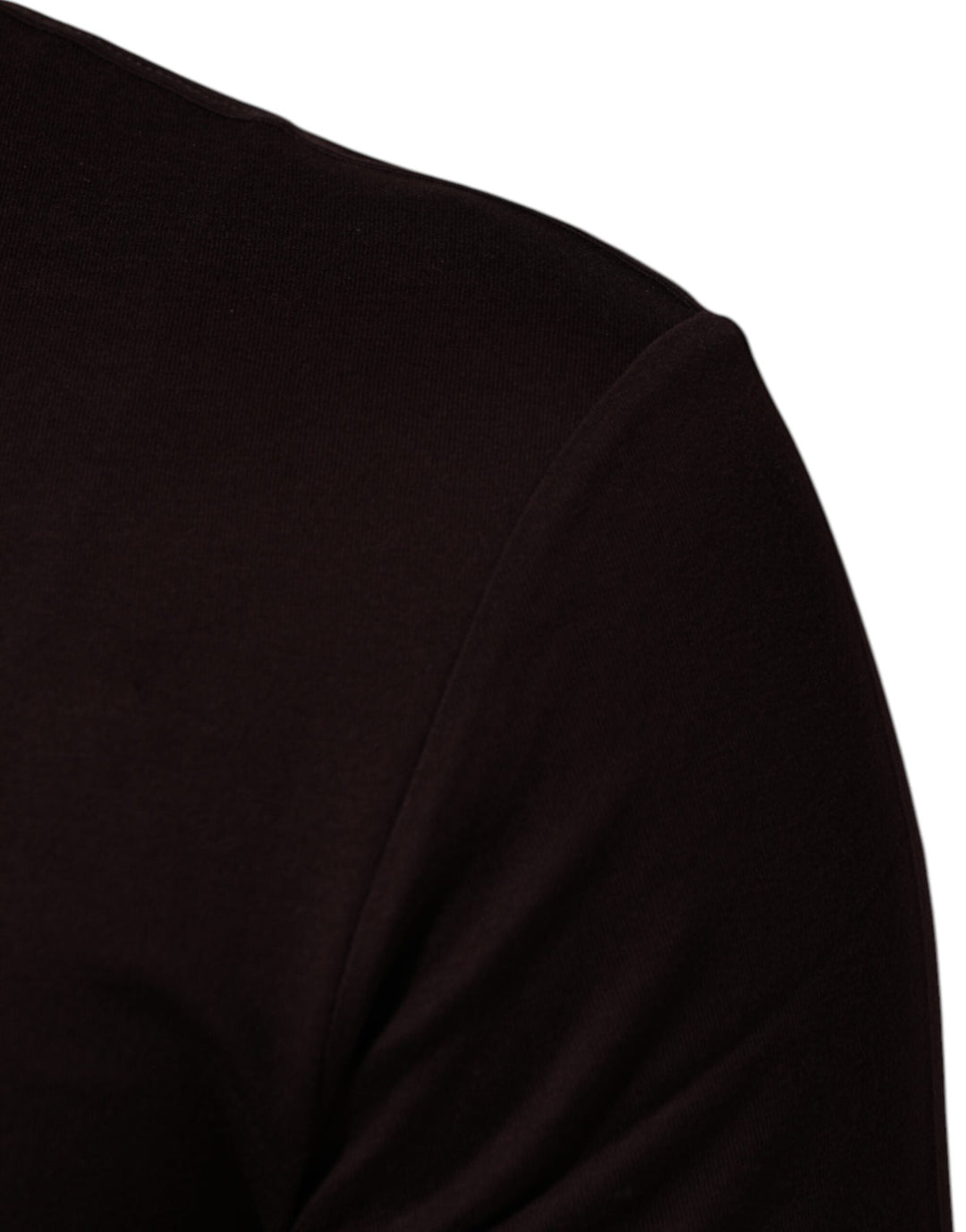 Dolce &amp; Gabbana Brown Logo Plaque Cotton Crew Neck T-shirt