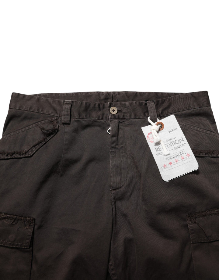Men’s Dolce &amp; Gabbana Brown Re- Edition Cotton Men Cargo Pants