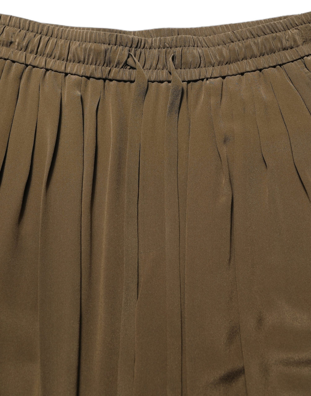 Men’s Dolce &amp; Gabbana Brown Silk Mid Waist Pleated Bermuda Shorts