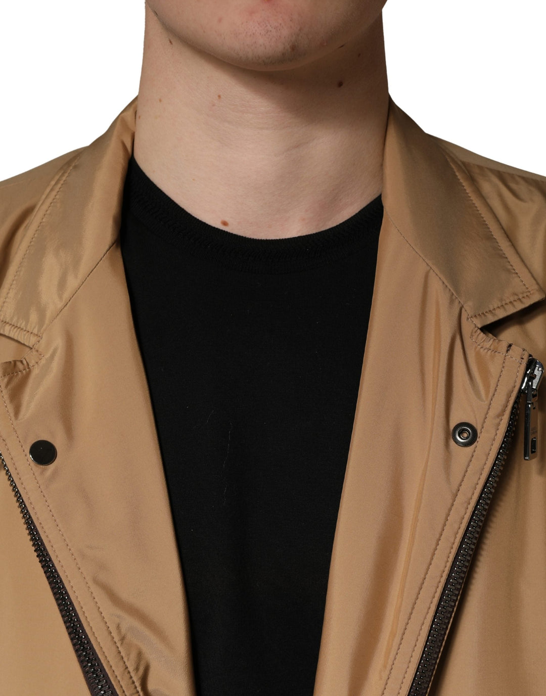 Men’s Dolce &amp; Gabbana Brown Single Breasted Layered Coat Jacket
