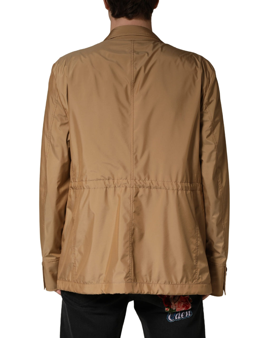Men’s Dolce &amp; Gabbana Brown Single Breasted Layered Coat Jacket