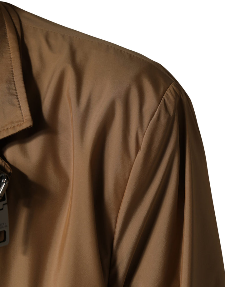 Men’s Dolce &amp; Gabbana Brown Single Breasted Layered Coat Jacket
