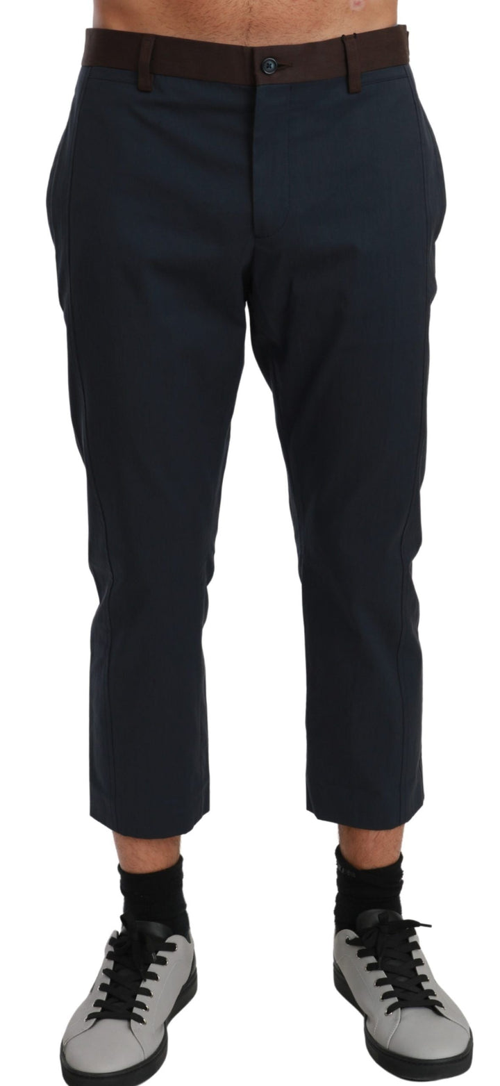 Men’s Dolce &amp; Gabbana Brown Stripes Cropped Trousers Pants