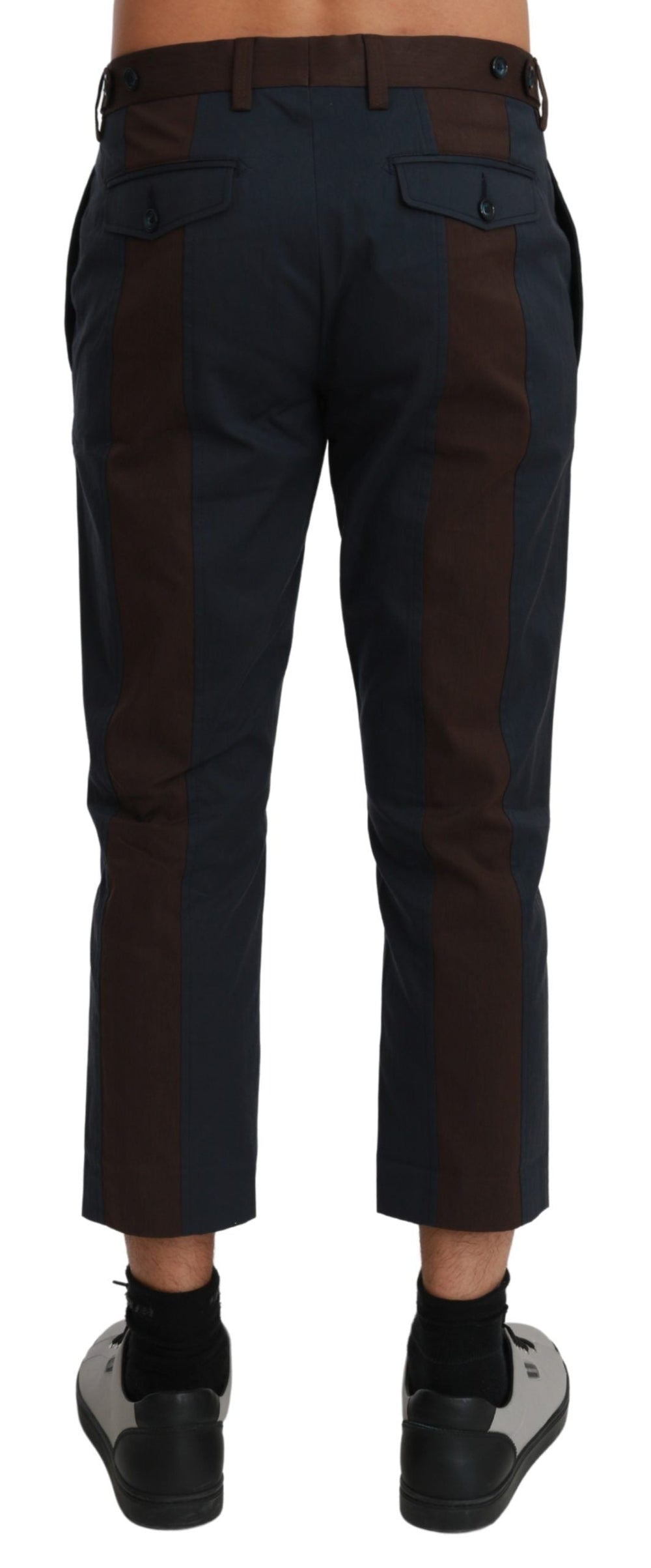 Men’s Dolce & Gabbana Brown Stripes Cropped Trousers Pants
