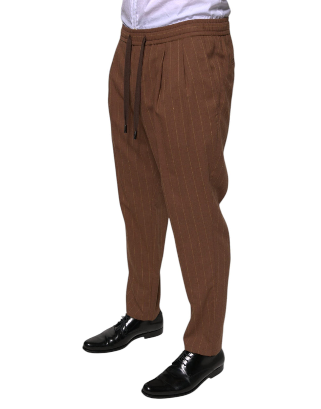 Men’s Dolce &amp; Gabbana Brown Stripes Skinny Men Dress Pants
