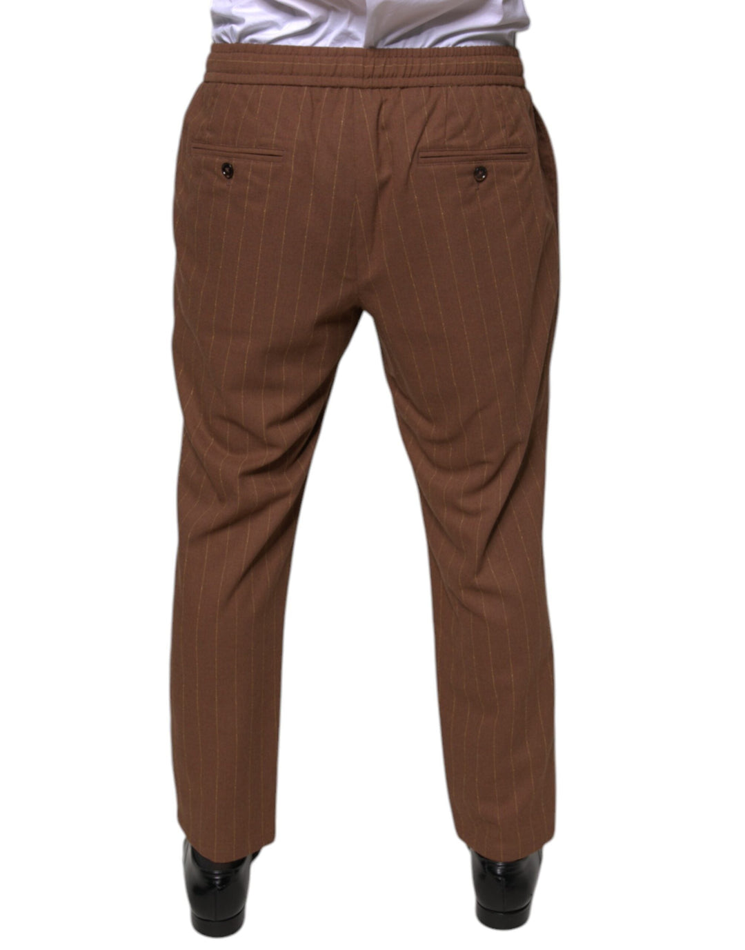 Men’s Dolce &amp; Gabbana Brown Stripes Skinny Men Dress Pants