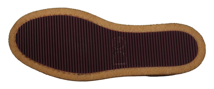 Men’s Dolce &amp; Gabbana Brown Suede Leather Slip on Flats Moccasin Shoes