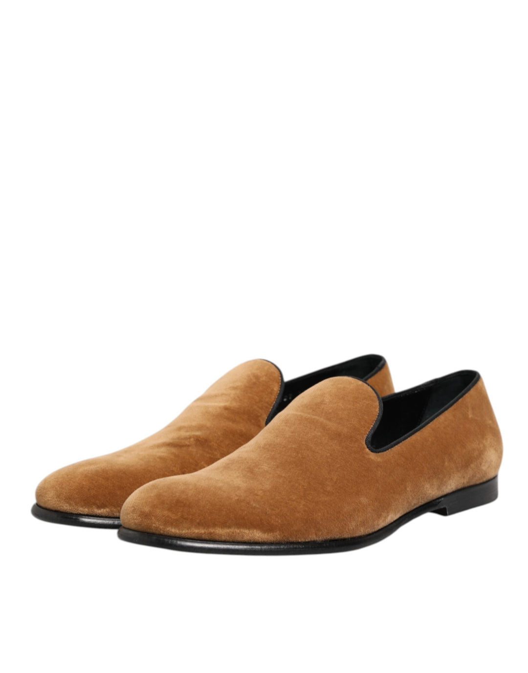 Men’s Dolce &amp; Gabbana Brown Suede Slip on Men Loafers Formal Shoes