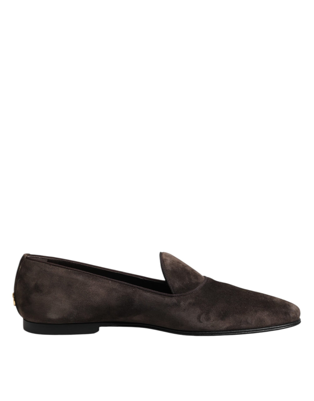 Men’s Dolce &amp; Gabbana Brown Velvet Leather Slip on Loafers Shoes