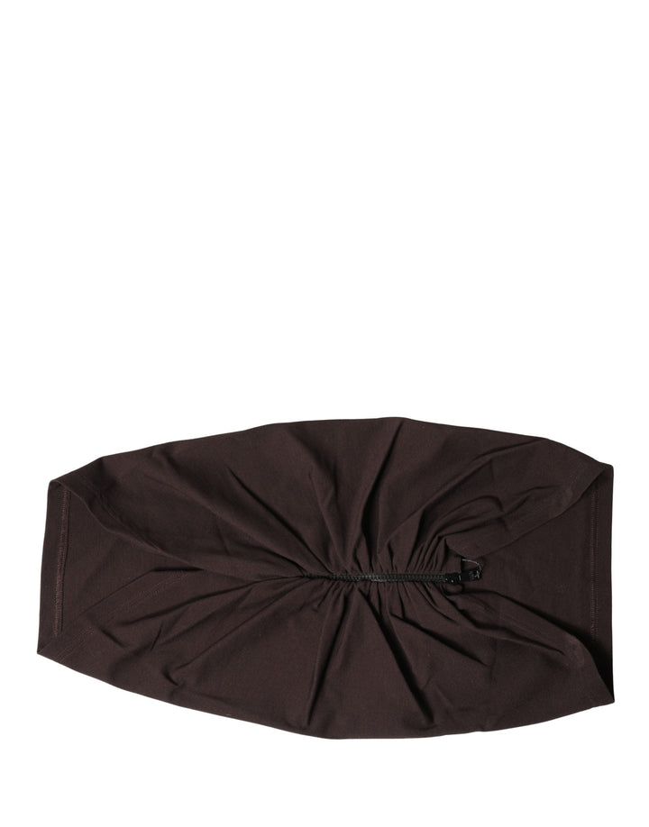 Dolce &amp; Gabbana Brown Viscose Wide Belt Waist Cummerband Men