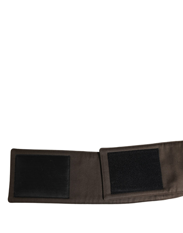 Dolce &amp; Gabbana Brown Viscose Wide Belt Waist Cummerband Men