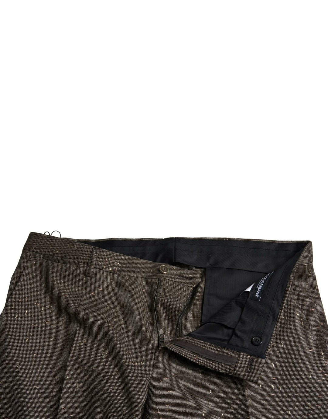 Men’s Dolce &amp; Gabbana Brown Wool Dress Skinny Men Trouser Pants