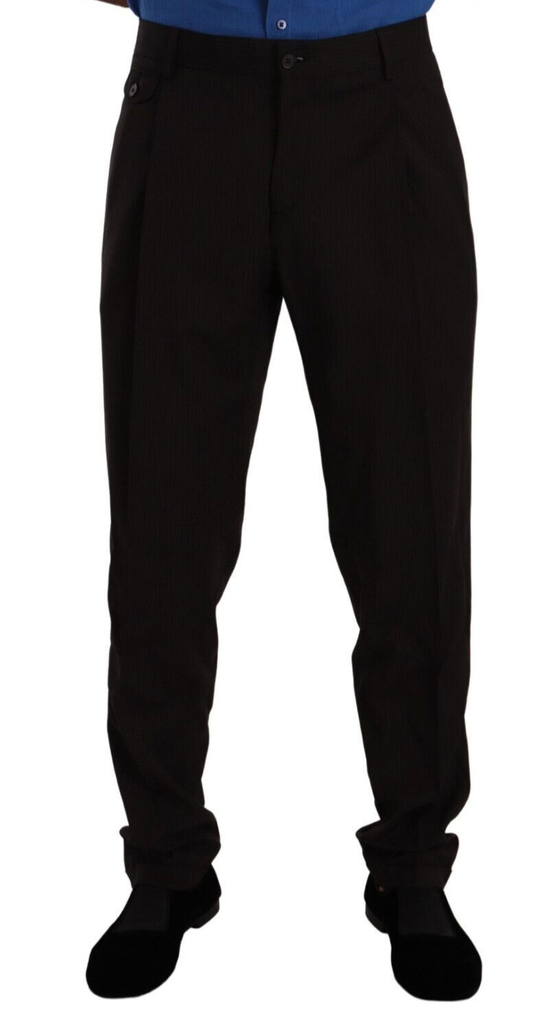 Men’s Dolce &amp; Gabbana Brown Wool Skinny Formal Dress Pants