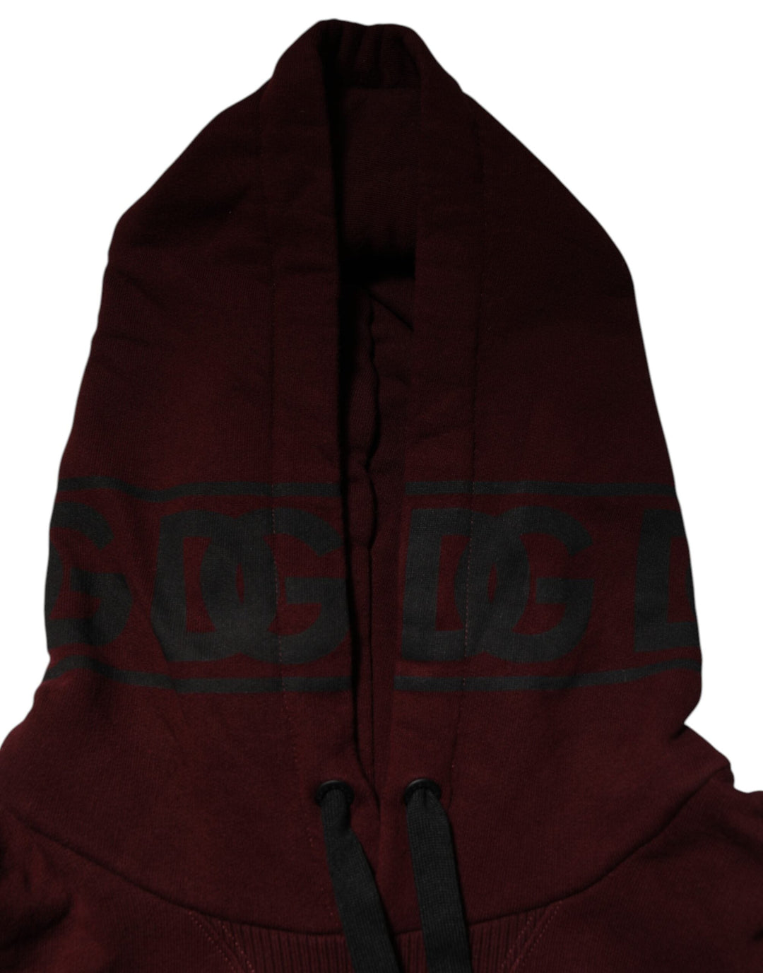 Men’s Dolce &amp; Gabbana Burgundy Cotton Plaid Lined Men Hoodie Sweater