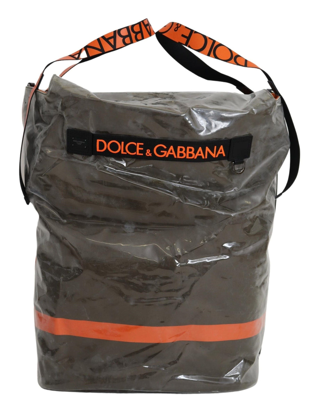 Men’s Dolce &amp; Gabbana Cotton Men Large Fabric Green Shopping Tote Bag
