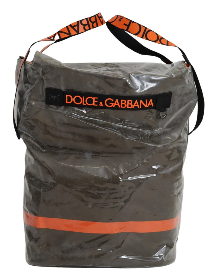 Men’s Dolce &amp; Gabbana Cotton Men Large Fabric Green Shopping Tote Bag