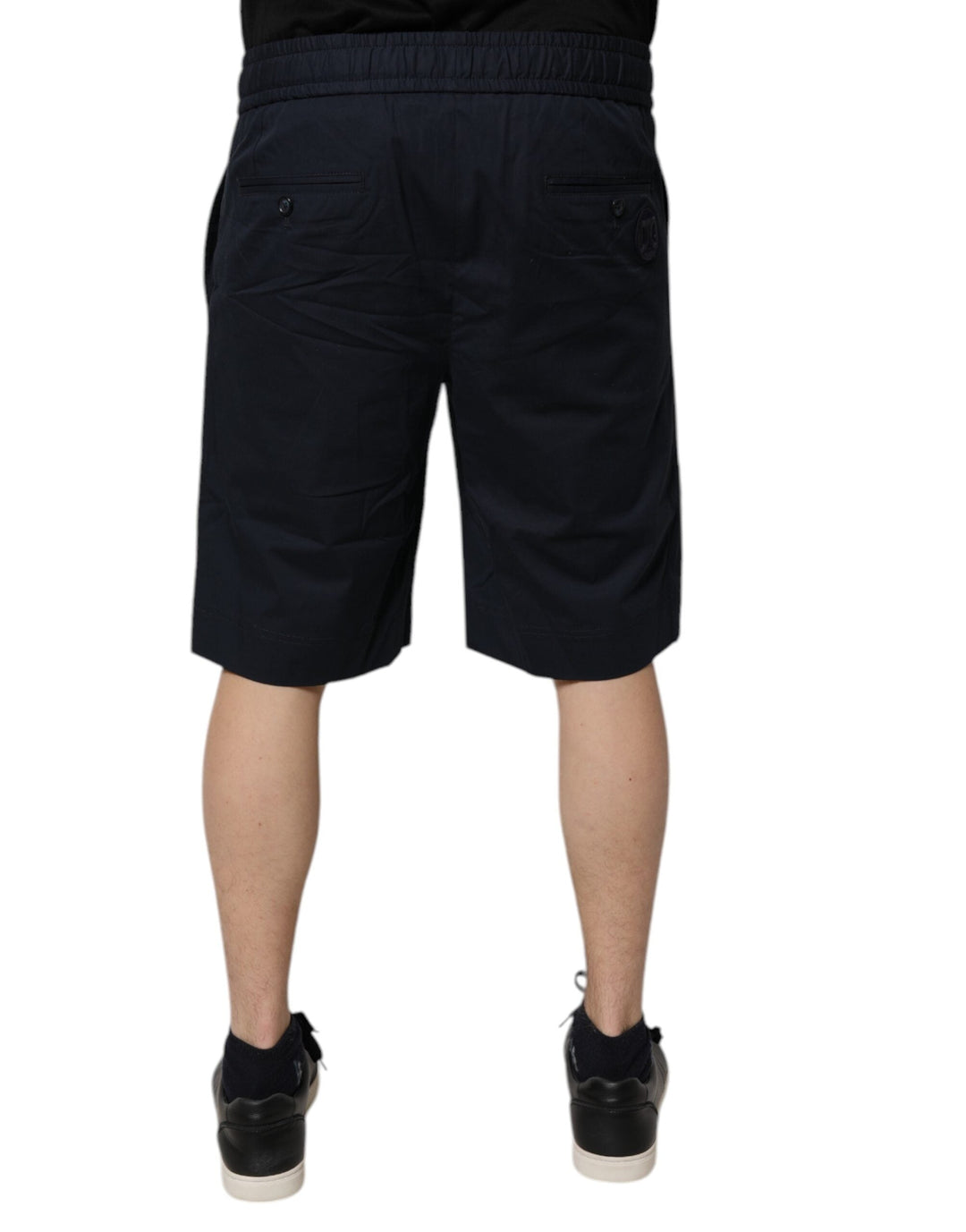 Men’s Dolce &amp; Gabbana Dark Blue Cotton Bermuda Sweatshorts Shorts