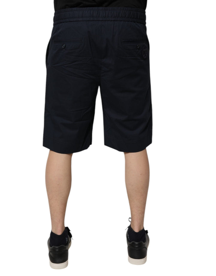 Men’s Dolce &amp; Gabbana Dark Blue Cotton Bermuda Sweatshorts Shorts