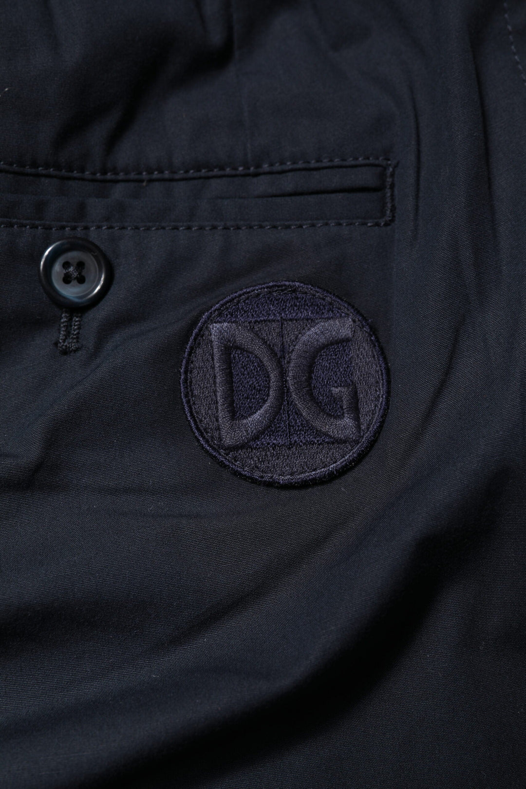 Men’s Dolce &amp; Gabbana Dark Blue Cotton Bermuda Sweatshorts Shorts
