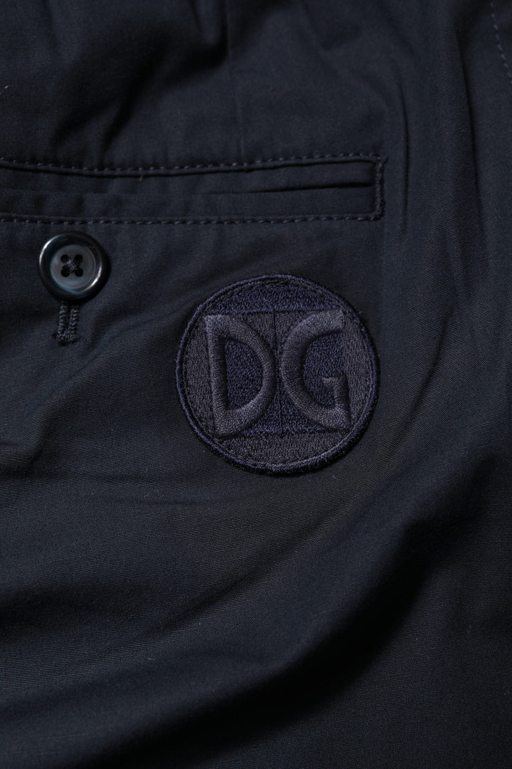 Men’s Dolce &amp; Gabbana Dark Blue Cotton Bermuda Sweatshorts Shorts