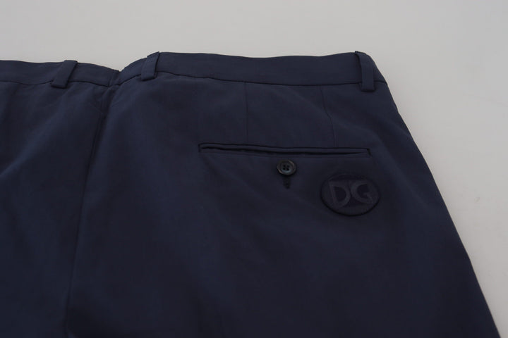 Men’s Dolce &amp; Gabbana Dark Blue Cotton Chino Formal Pants