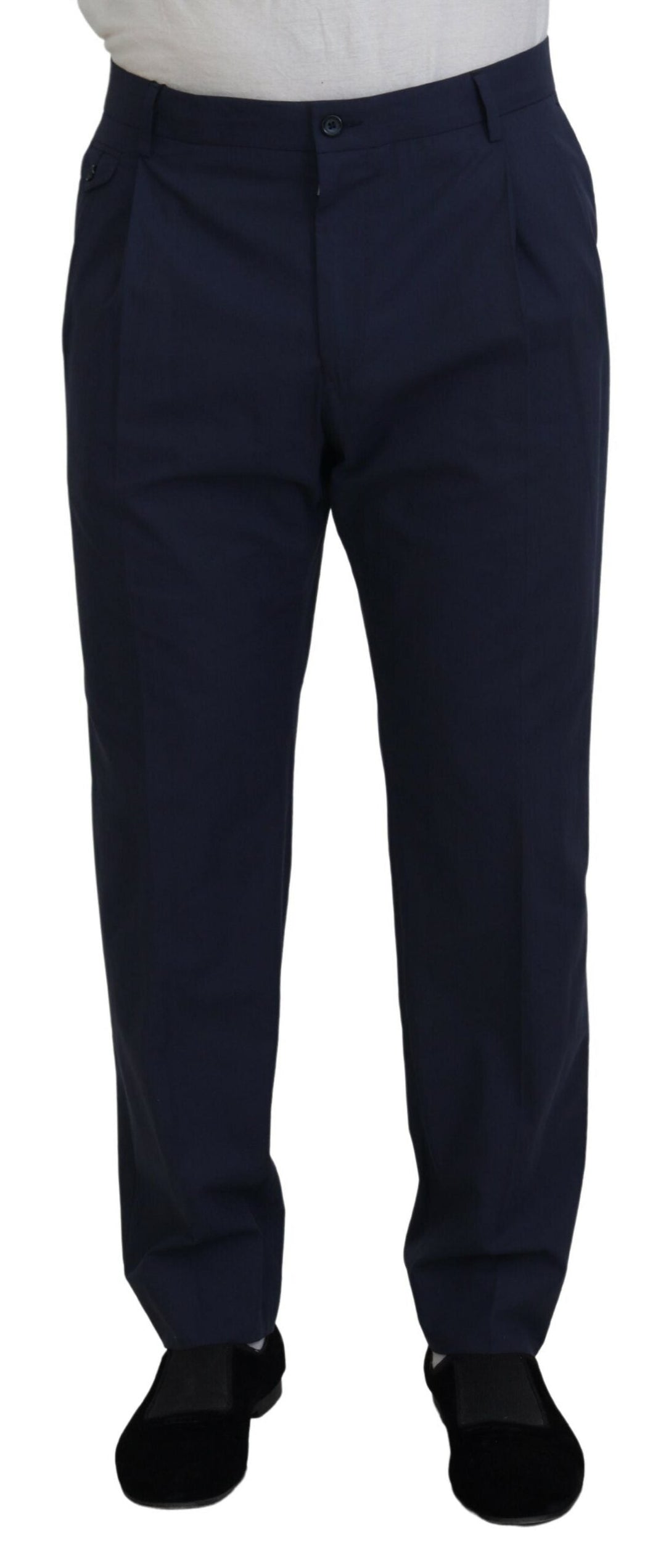 Men’s Dolce & Gabbana Dark Blue Cotton Chino Formal Pants