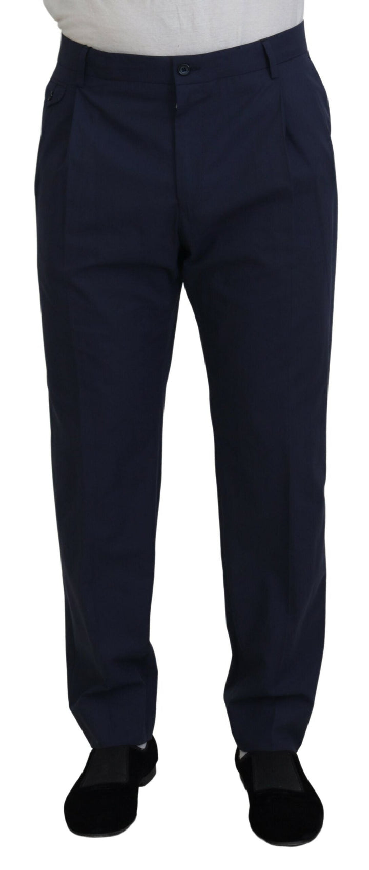Men’s Dolce &amp; Gabbana Dark Blue Cotton Chino Formal Pants