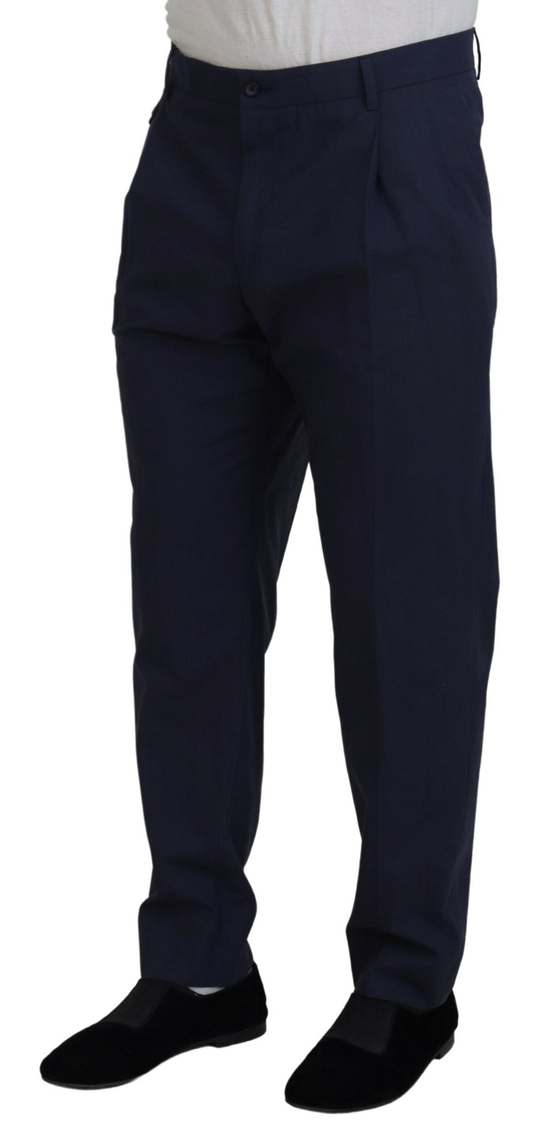 Men’s Dolce &amp; Gabbana Dark Blue Cotton Chino Formal Pants