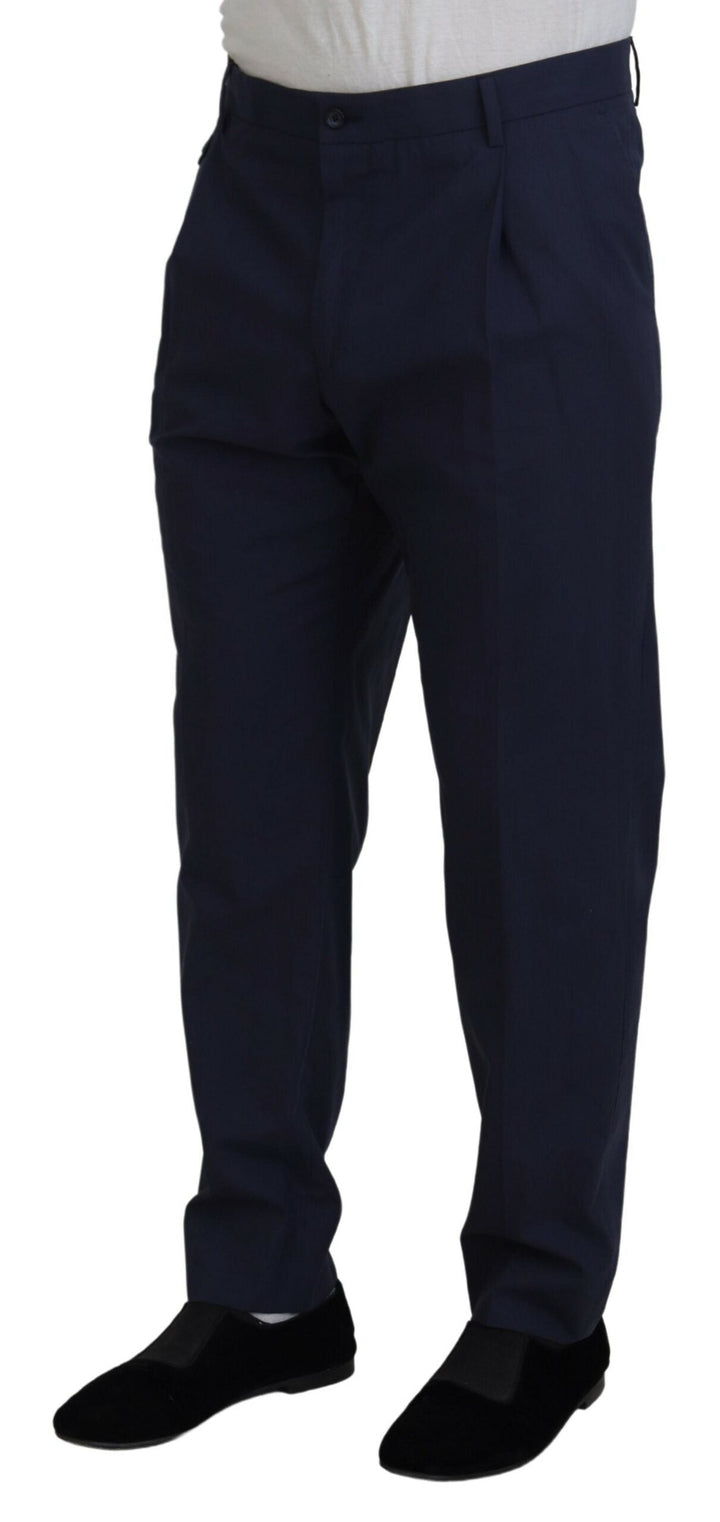 Men’s Dolce &amp; Gabbana Dark Blue Cotton Chino Formal Pants