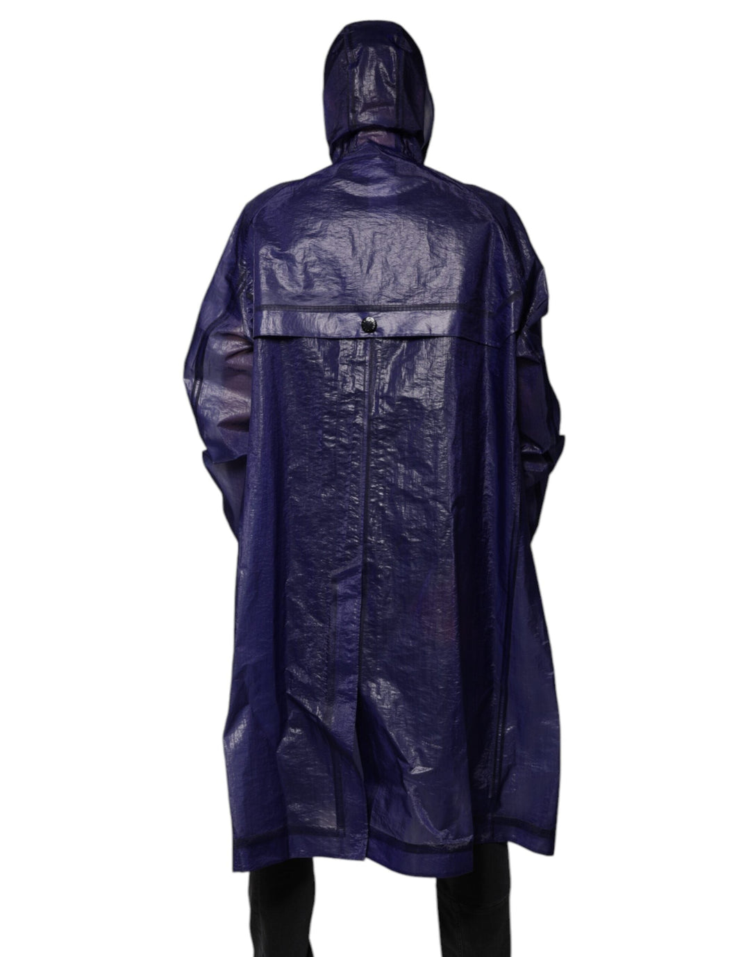 Men’s Dolce &amp; Gabbana Dark Blue Cotton Hooded Men Raincoat Jacket