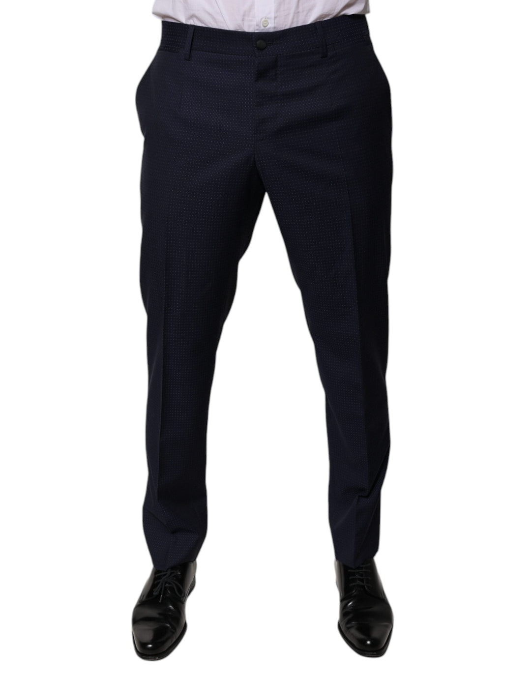 Men’s Dolce &amp; Gabbana Dark Blue Cotton Men Dress Pants