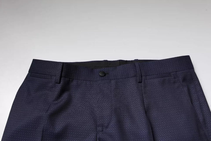 Men’s Dolce &amp; Gabbana Dark Blue Cotton Men Dress Pants