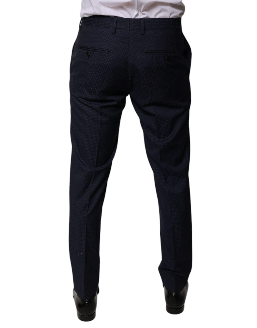 Men’s Dolce &amp; Gabbana Dark Blue Cotton Men Dress Pants