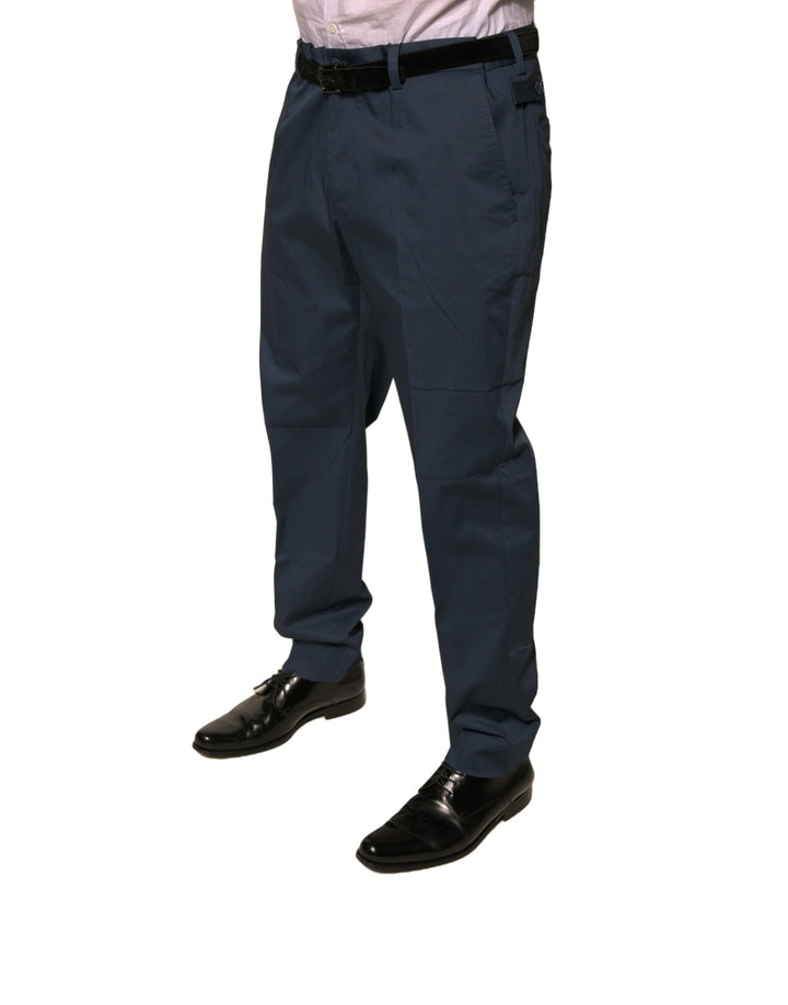 Men’s Dolce &amp; Gabbana Dark Blue Cotton Stretch Skinny Men Dress Pants