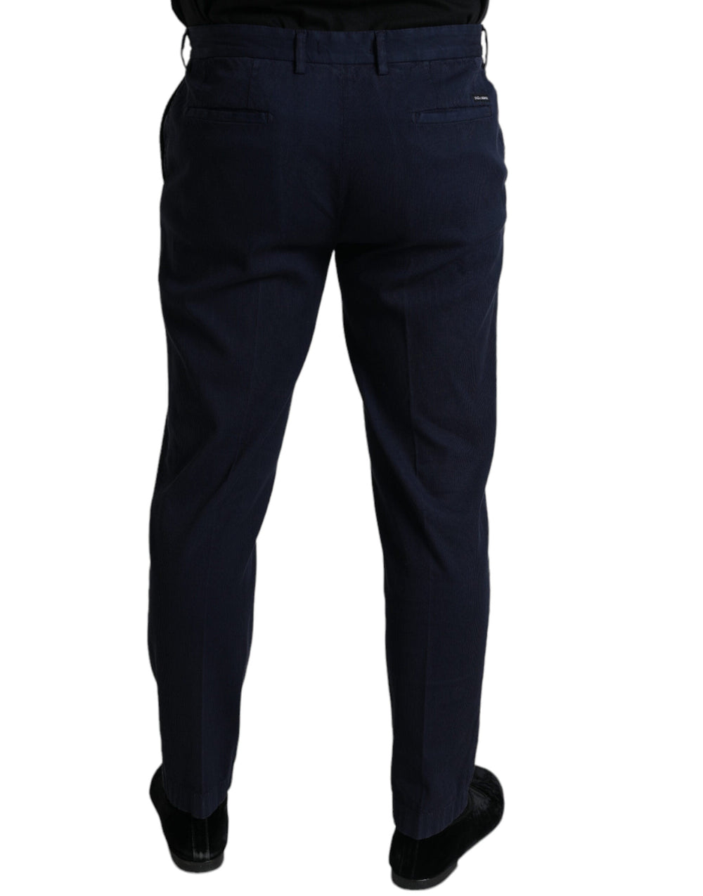 Men’s Dolce & Gabbana Dark Blue Cotton Stretch Slim Fit Dress Pants