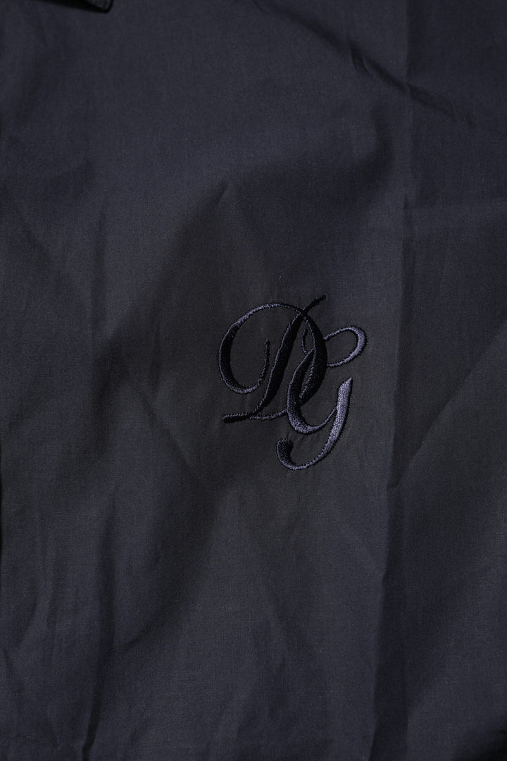 Men’s Dolce &amp; Gabbana Dark Blue Martini Cotton Dress Formal Shirt