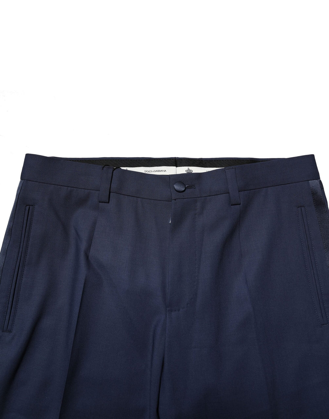 Men’s Dolce &amp; Gabbana Dark Blue Wool Dress Formal Pants
