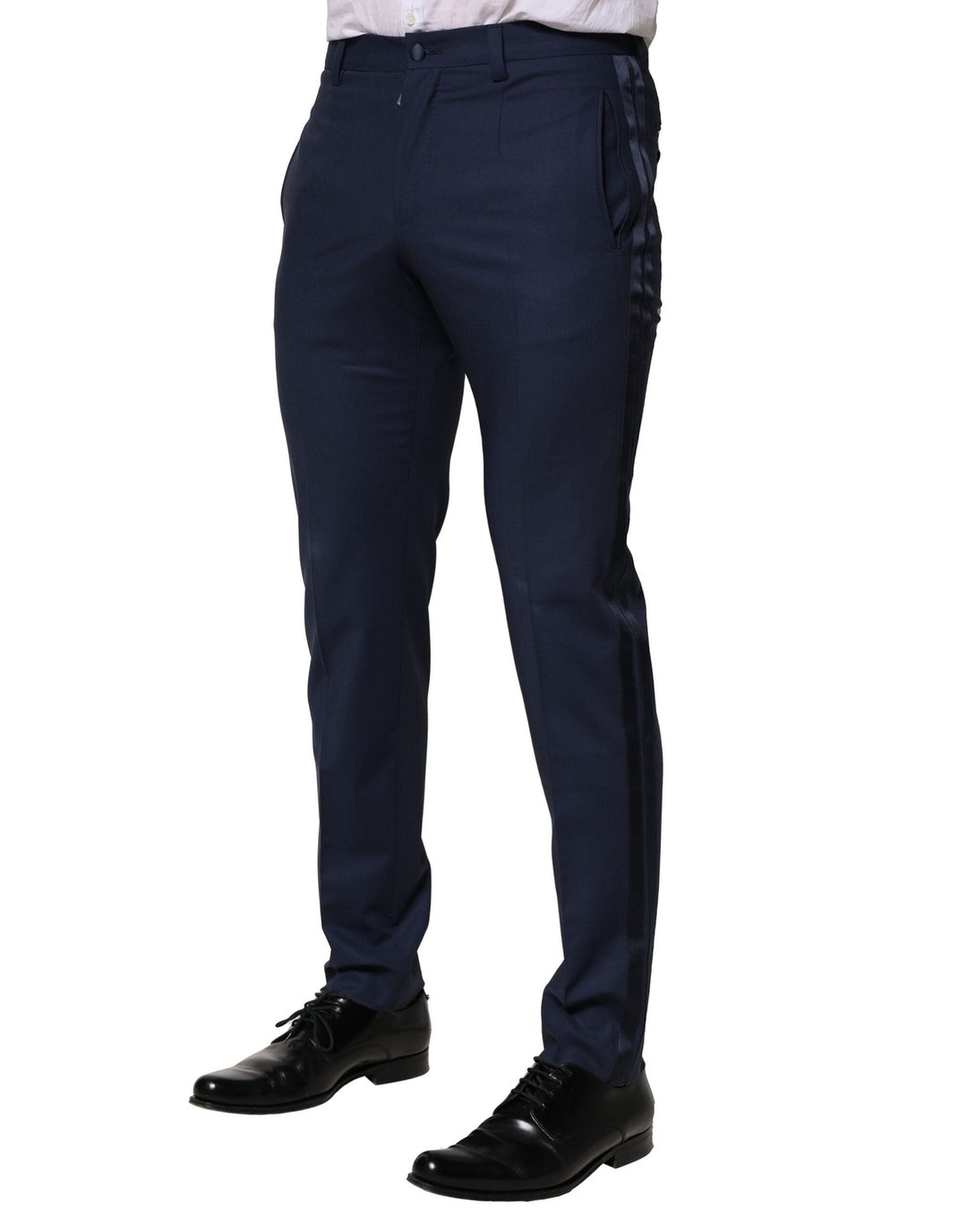 Men’s Dolce &amp; Gabbana Dark Blue Wool Dress Formal Pants