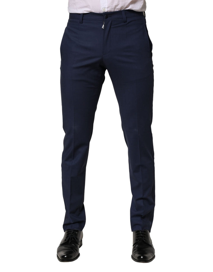 Men’s Dolce &amp; Gabbana Dark Blue Wool Dress Formal Pants
