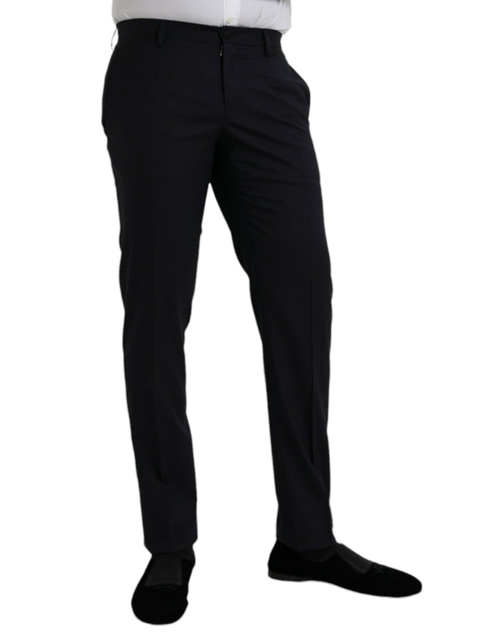 Men’s Dolce & Gabbana Dark Blue Wool Slim Fit Formal Pants