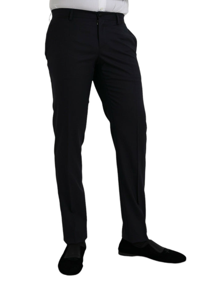 Men’s Dolce &amp; Gabbana Dark Blue Wool Slim Fit Formal Pants