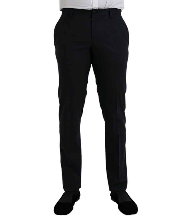 Men’s Dolce &amp; Gabbana Dark Blue Wool Slim Fit Formal Pants